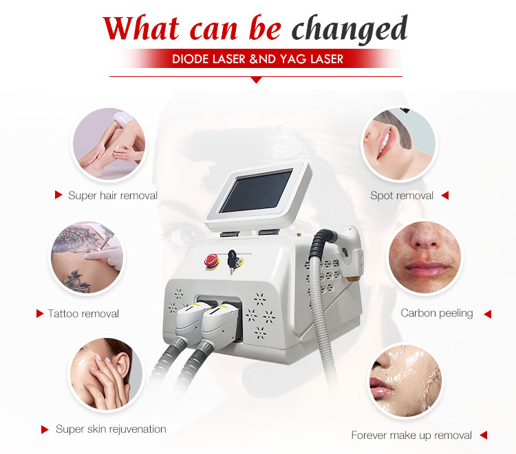 3 Wavelength 808 Laser Hair Removal Q Switched Nd Yag Laser Tattoo
