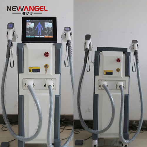 Latest laser machine hair removal with 2 handles working simultaneously